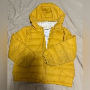 Old Navy Yellow Puffer Jacket Quilted Design Weather-Resistant
